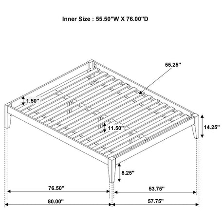 Hounslow Full Universal Platform Bed Cappuccino - 300555F