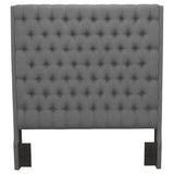 Camille Upholstered Eastern King Panel Headboard Grey - 300621KEB1