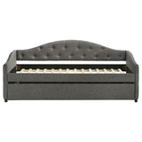 Sadie Upholstered Twin Daybed with Trundle Grey - 300638