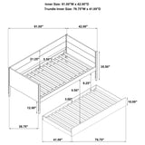 Calinda Wood Twin Daybed With Trundle Natural - 300685