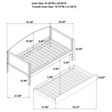 Bozeman Wood Twin Daybed With Trundle Medium Walnut - 300686