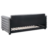 Patricia Boucle Upholstered Twin Day Bed with Trundle Grey - 300718