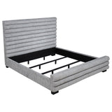 Patricia 58-inch Boucle Upholstered Eastern King Bed Grey - 300719KE