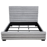 Patricia 58-inch Boucle Upholstered Eastern King Bed Grey - 300719KE