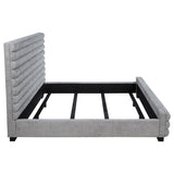 Patricia 58-inch Boucle Upholstered Eastern King Bed Grey - 300719KE