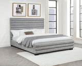 Patricia 58-inch Boucle Upholstered California King Bed Grey - 300719KW