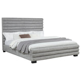 Patricia 58-inch Boucle Upholstered California King Bed Grey - 300719KW