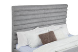 Patricia 58-inch Boucle Upholstered California King Bed Grey - 300719KW