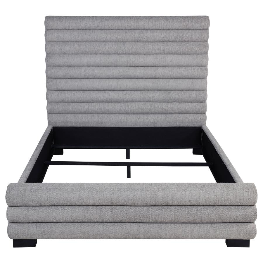 Patricia 58-inch Boucle Upholstered Queen Bed Grey - 300719Q