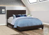Dorian Faux Leather Upholstered Full Panel Bed Brown - 300762F