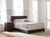 Dorian Faux Leather Upholstered Queen Panel Bed Brown - 300762Q