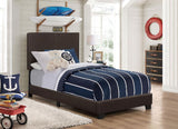 Dorian Faux Leather Upholstered Twin Panel Bed Brown - 300762T