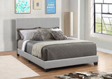 Dorian Faux Leather Upholstered Full Panel Bed Grey - 300763F