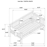 Bethany Wood Twin Daybed with Drop-down Tables White - 300837