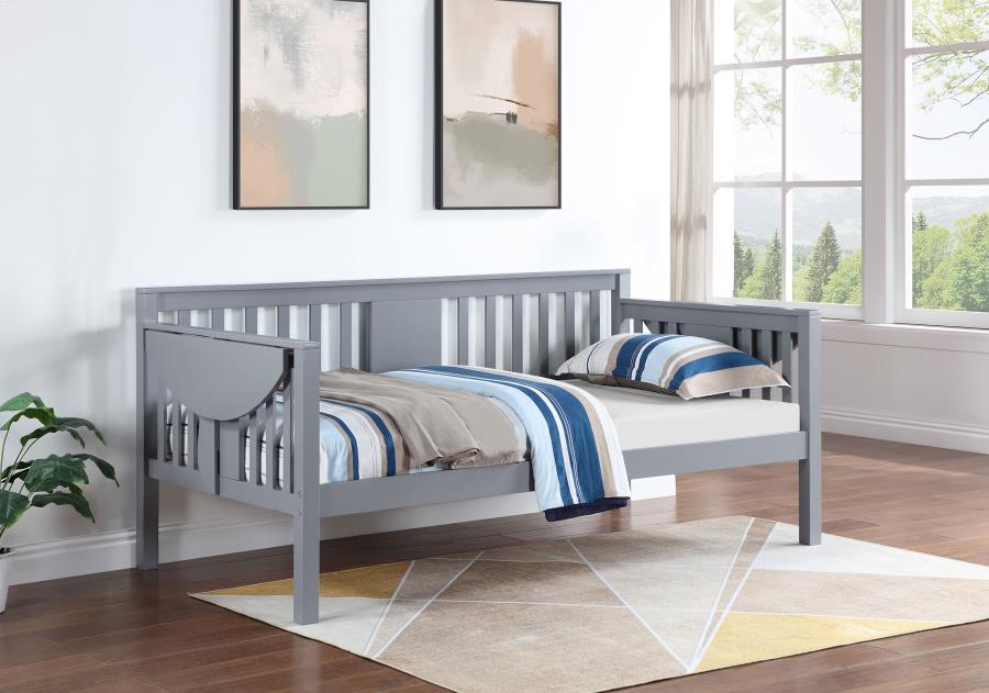 Bethany Wood Twin Daybed with Drop-down Tables Grey - 300838