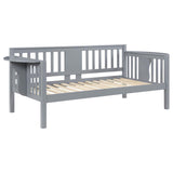 Bethany Wood Twin Daybed with Drop-down Tables Grey - 300838