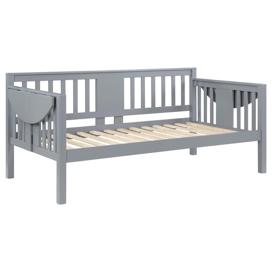 Bethany Wood Twin Daybed with Drop-down Tables Grey - 300838