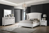 Barzini 4-piece Eastern King Bedroom Set White - 300843KE-S4