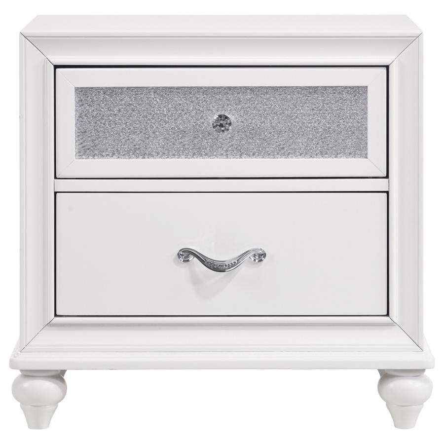 Barzini 4-piece Eastern King Bedroom Set White - 300843KE-S4