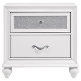 Barzini 4-piece Eastern King Bedroom Set White - 300843KE-S4
