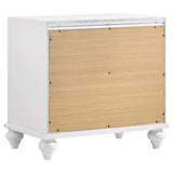 Barzini 4-piece Eastern King Bedroom Set White - 300843KE-S4