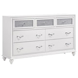 Barzini 4-piece Eastern King Bedroom Set White - 300843KE-S4