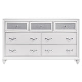 Barzini 4-piece Eastern King Bedroom Set White - 300843KE-S4
