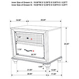 Barzini 4-piece Eastern King Bedroom Set White - 300843KE-S4