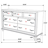 Barzini 4-piece Eastern King Bedroom Set White - 300843KE-S4