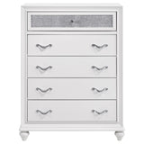 Barzini 5-piece Queen Bedroom Set White - 300843Q-S5