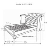 Barzini Upholstered Queen Wingback Bed White - 300843Q