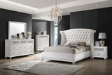 Barzini Upholstered Queen Wingback Bed White - 300843Q