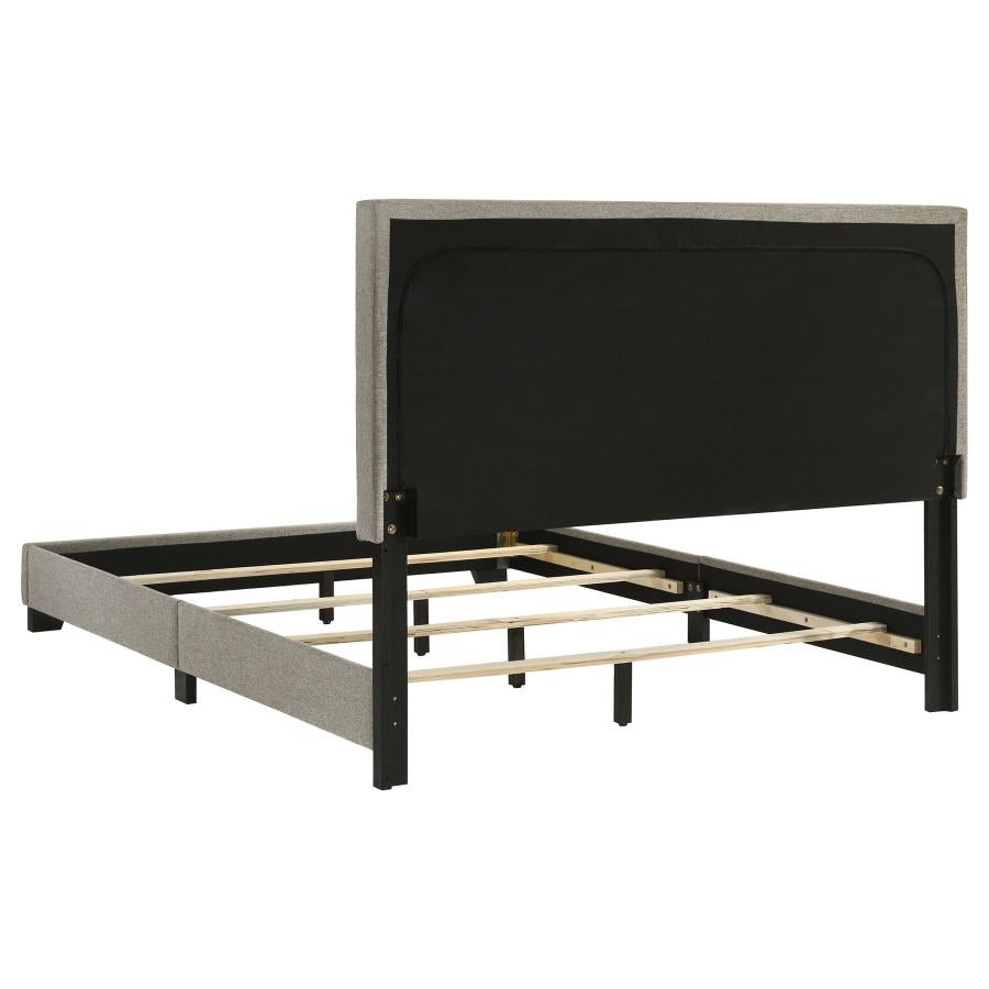 Dorian Fabric Upholstered Full Panel Bed Taupe - 300851F