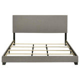 Dorian Fabric Upholstered Eastern King Panel Bed Taupe - 300851KE