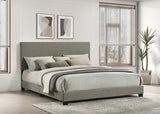 Dorian Fabric Upholstered California King Panel Bed Taupe - 300851KW
