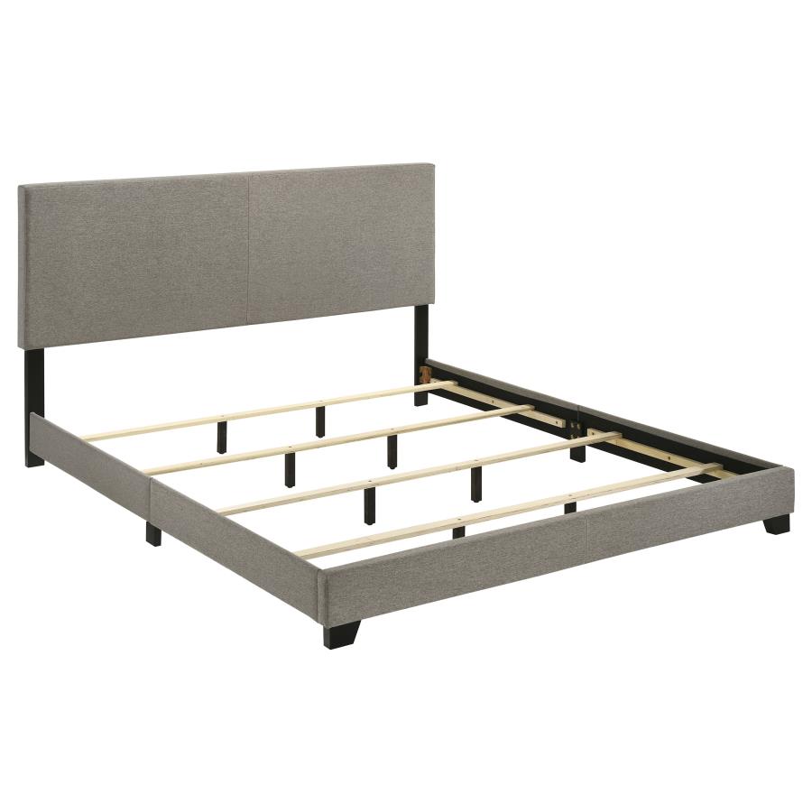 Dorian Fabric Upholstered California King Panel Bed Taupe - 300851KW