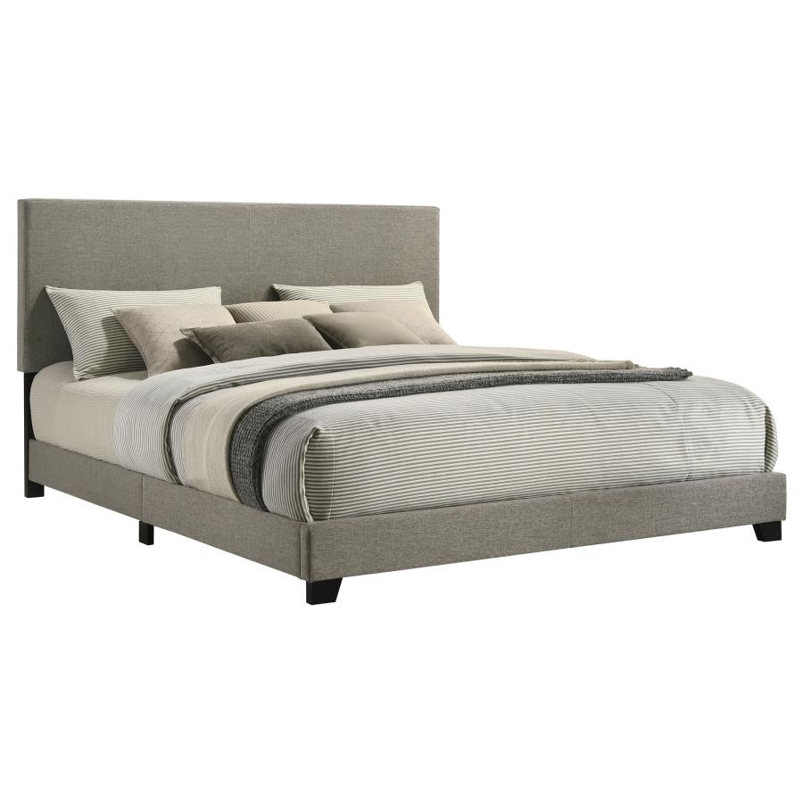 Dorian Fabric Upholstered California King Panel Bed Taupe - 300851KW