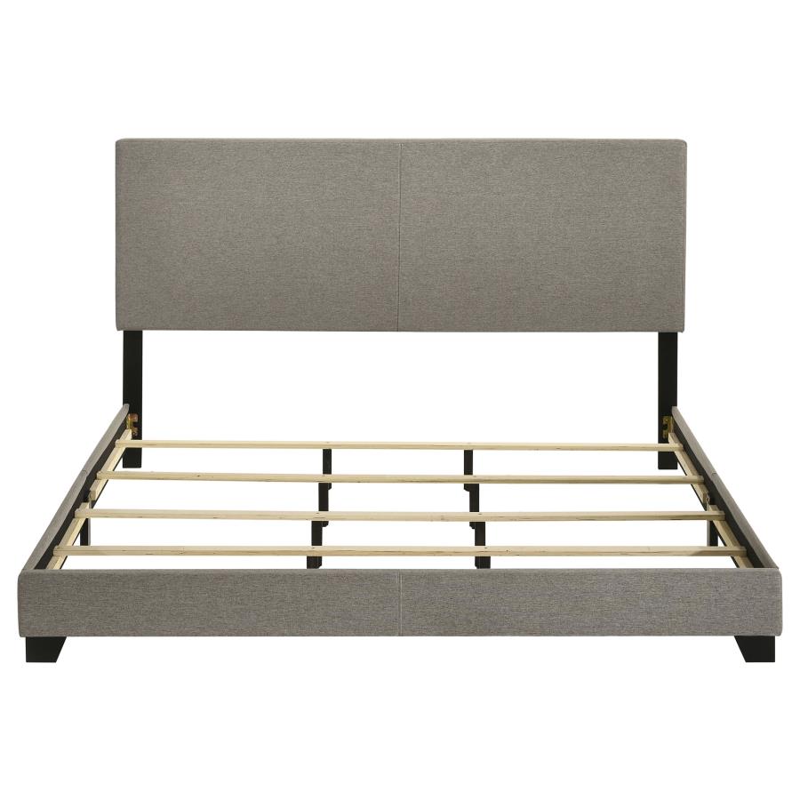 Dorian Fabric Upholstered California King Panel Bed Taupe - 300851KW