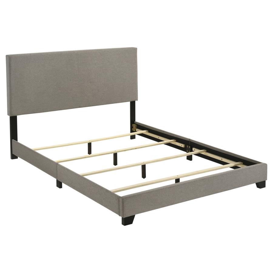 Dorian Fabric Upholstered Queen Panel Bed Taupe - 300851Q