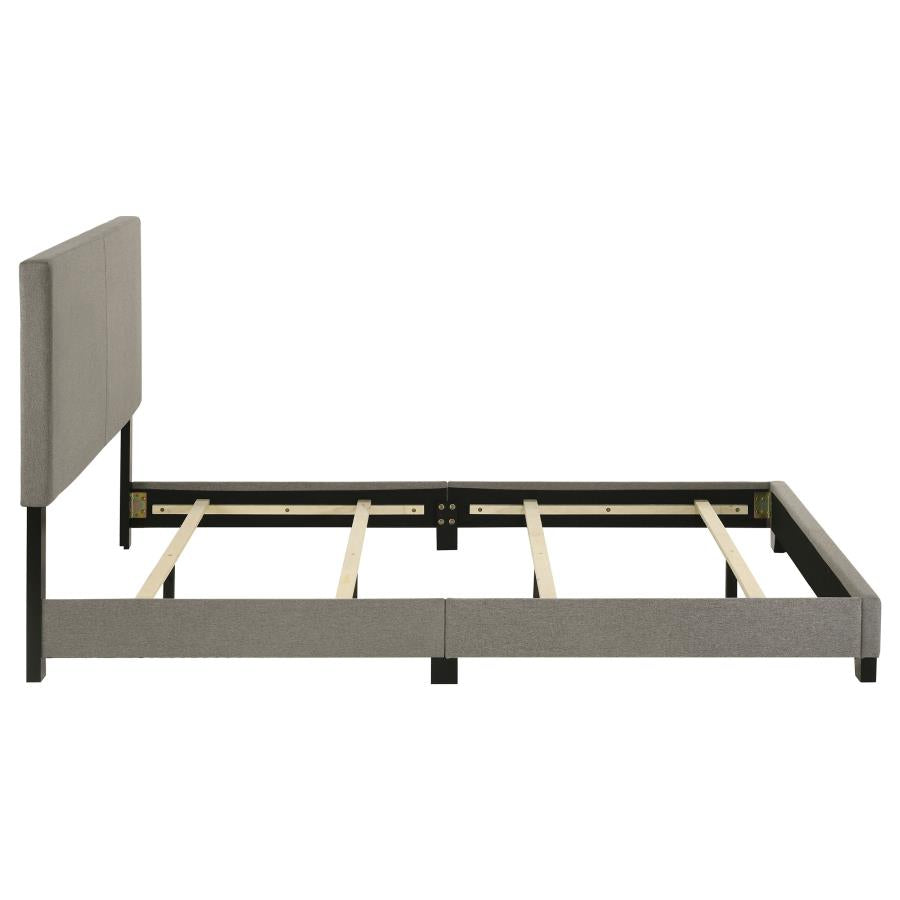 Dorian Fabric Upholstered Queen Panel Bed Taupe - 300851Q