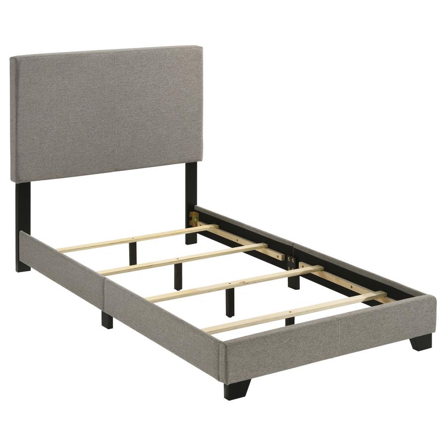 Dorian Fabric Upholstered Twin Panel Bed Taupe - 300851T