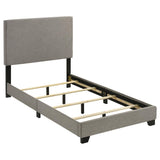 Dorian Fabric Upholstered Twin Panel Bed Taupe - 300851T