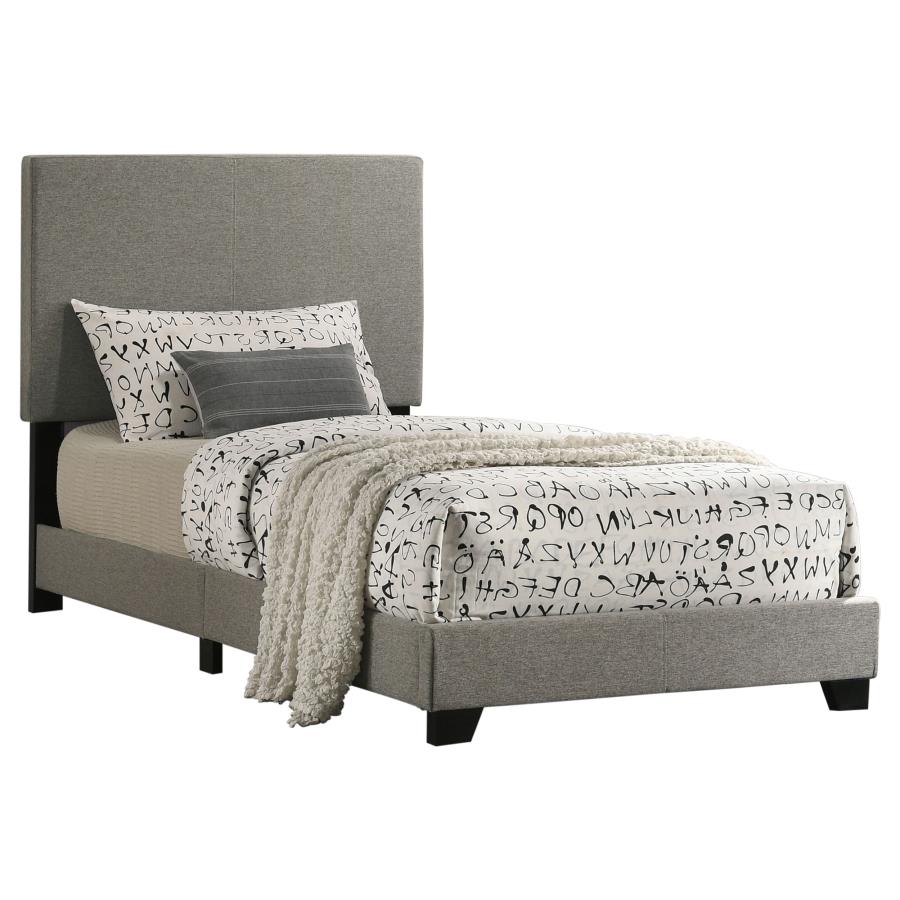 Dorian Fabric Upholstered Twin Panel Bed Taupe - 300851T