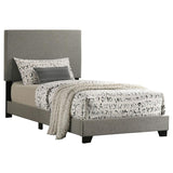 Dorian Fabric Upholstered Twin Panel Bed Taupe - 300851T