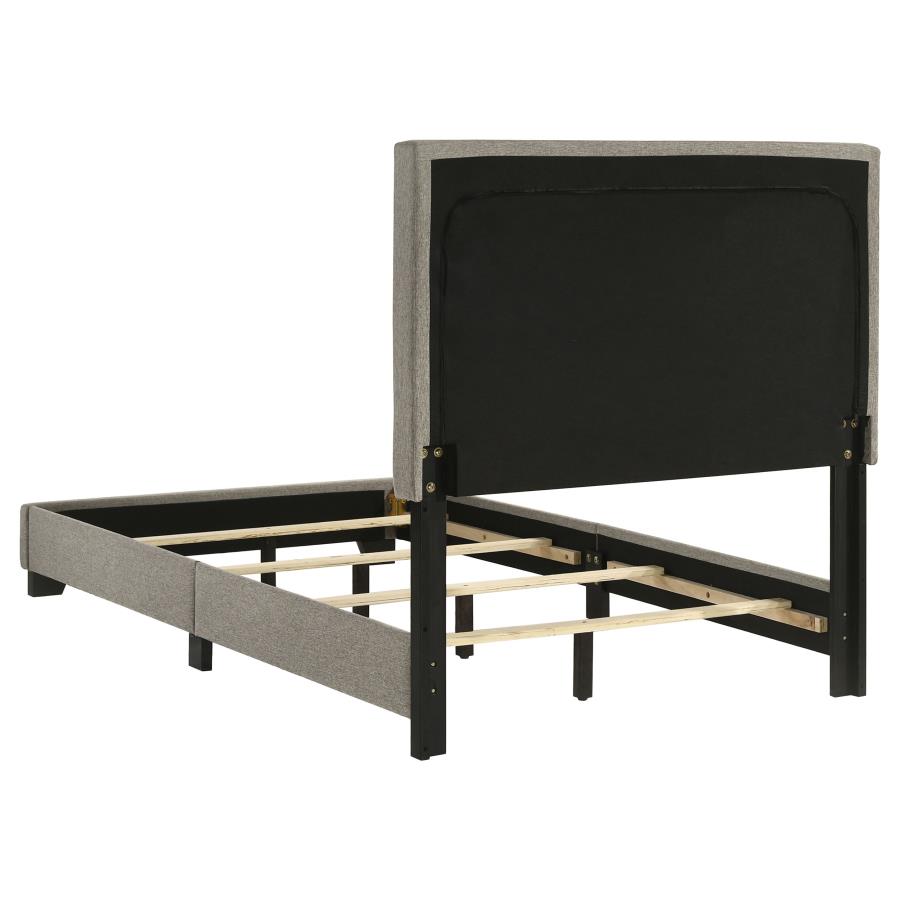 Dorian Fabric Upholstered Twin Panel Bed Taupe - 300851T