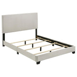 Dorian Fabric Upholstered Full Panel Bed Cream - 300852F