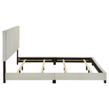 Dorian Fabric Upholstered Eastern King Panel Bed Cream - 300852KE