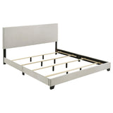 Dorian Fabric Upholstered California King Panel Bed Cream - 300852KW