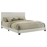 Dorian Fabric Upholstered California King Panel Bed Cream - 300852KW