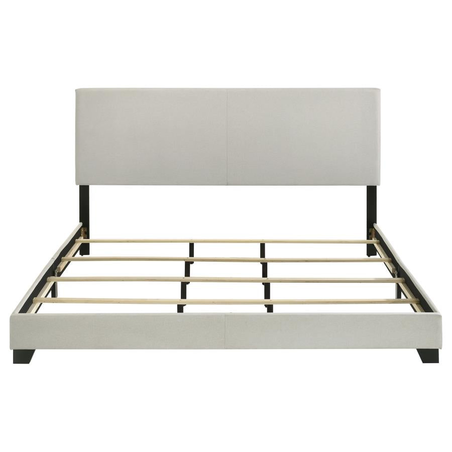 Dorian Fabric Upholstered California King Panel Bed Cream - 300852KW